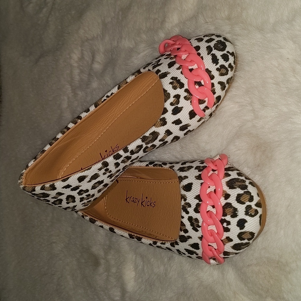 Krazy kicks frida girls leopard print ballet flats
